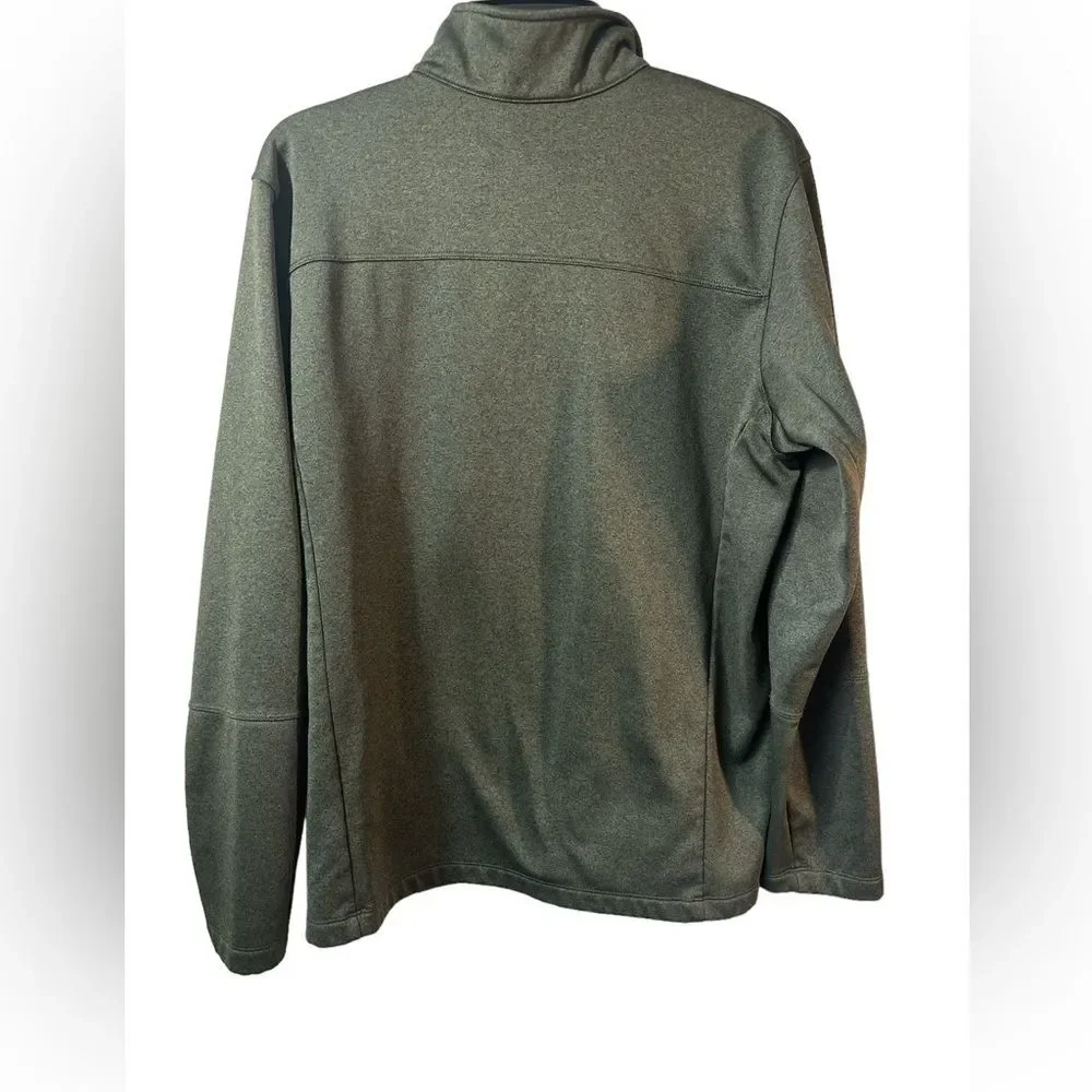 The North Face 1/4 zip dark green Sweater Jacket Mens large. Hiking PNW Outdoors